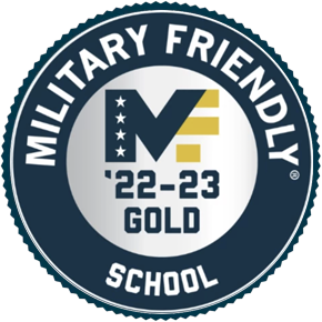 badge indicating a military friendly school