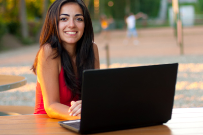 Student with Laptop