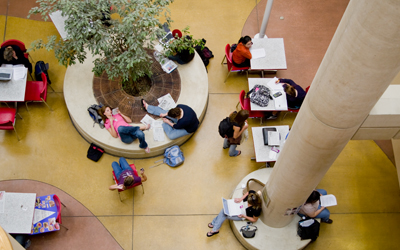 students in a common area